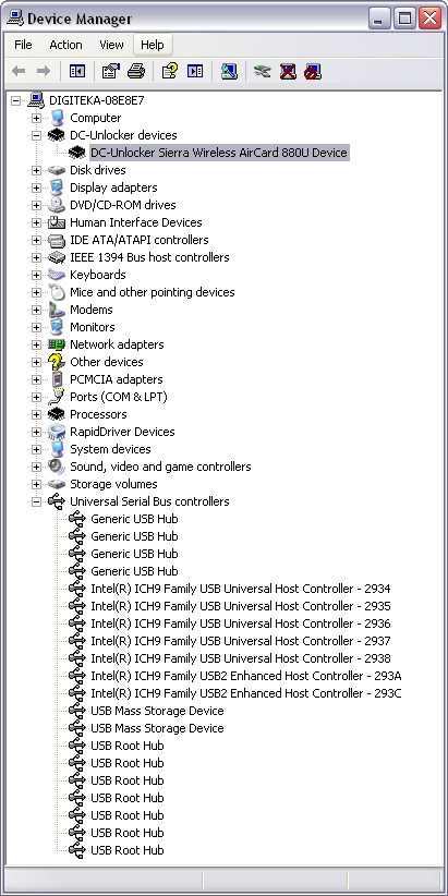 880U begin change driver