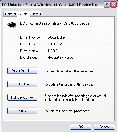 880U begin change driver